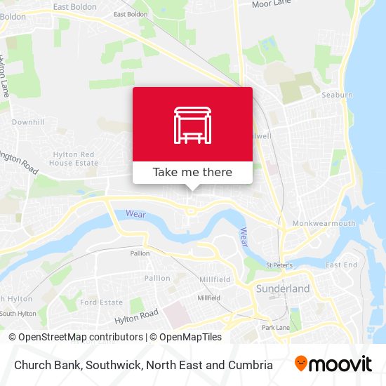 Church Bank, Southwick map