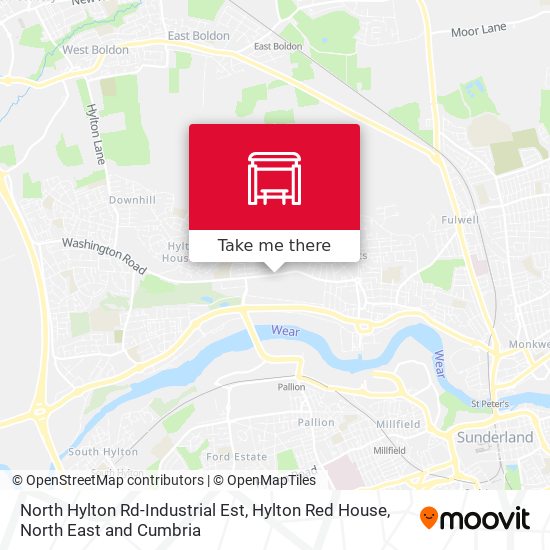 North Hylton Rd-Industrial Est, Hylton Red House map