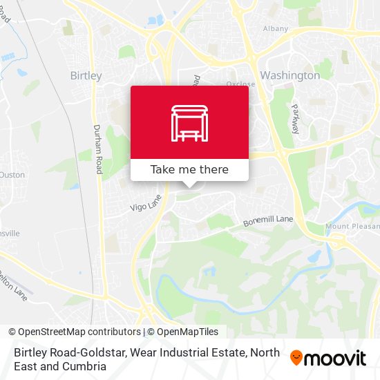 Birtley Road-Goldstar, Wear Industrial Estate map