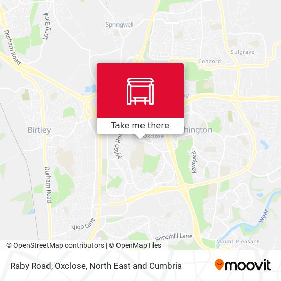 Raby Road, Oxclose map
