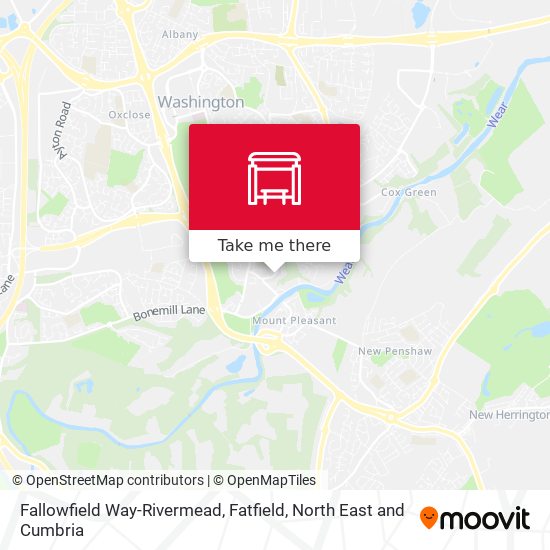 Fallowfield Way-Rivermead, Fatfield map