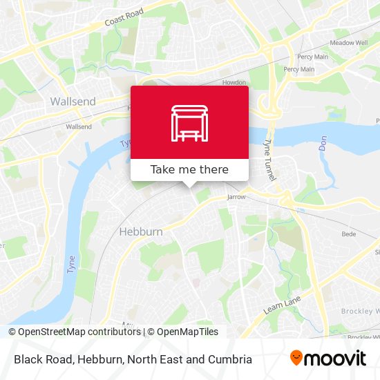 Black Road, Hebburn map