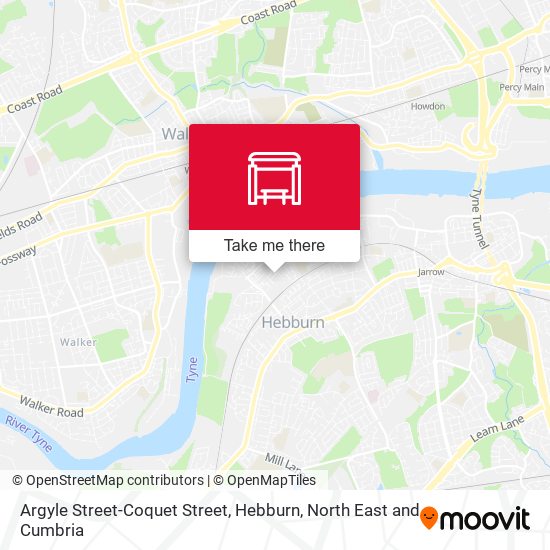 Argyle Street-Coquet Street, Hebburn map