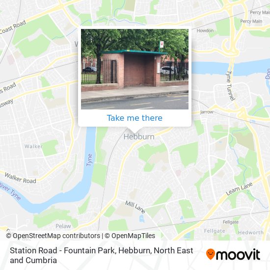 Station Road - Fountain Park, Hebburn map