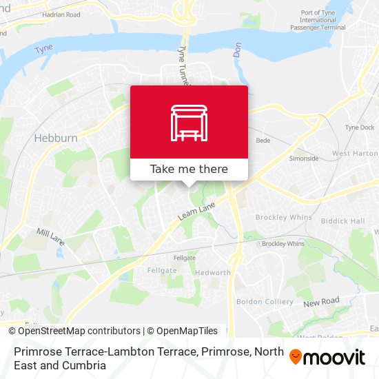 Primrose Terrace-Lambton Terrace, Primrose map