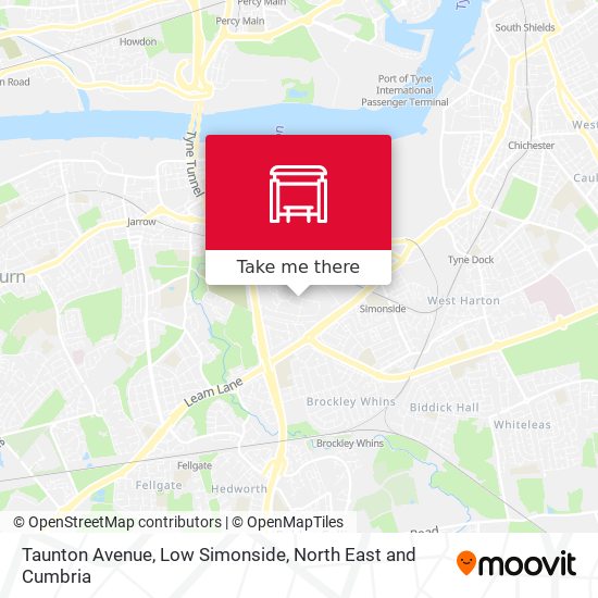 Taunton Avenue, Low Simonside map