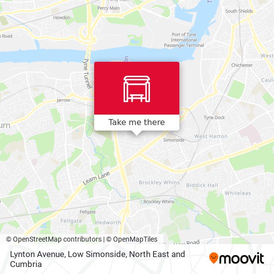 Lynton Avenue, Low Simonside map
