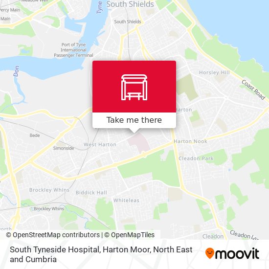 South Tyneside Hospital, Harton Moor map