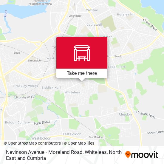 Nevinson Avenue - Moreland Road, Whiteleas map