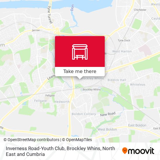 Inverness Road-Youth Club, Brockley Whins map