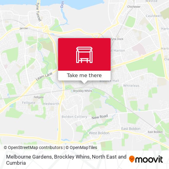 Melbourne Gardens, Brockley Whins map