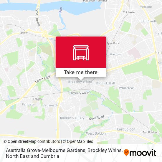 Australia Grove-Melbourne Gardens, Brockley Whins map