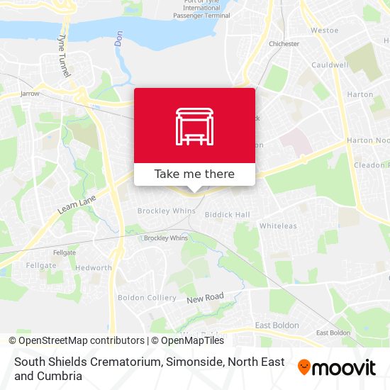 South Shields Crematorium, Simonside map