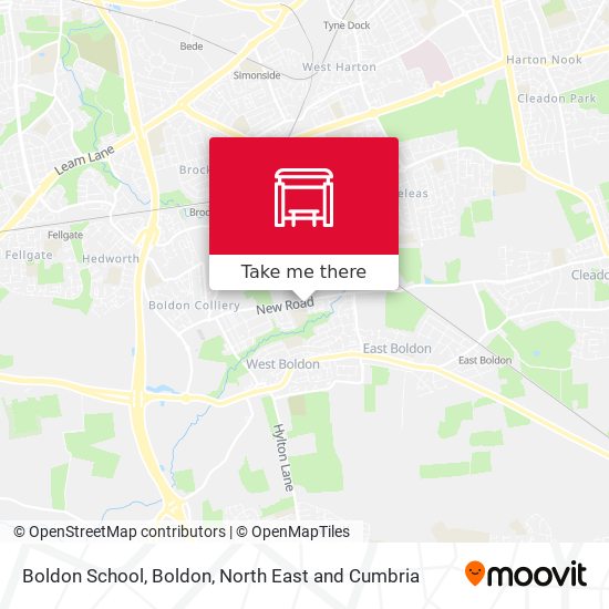 Boldon School, Boldon map