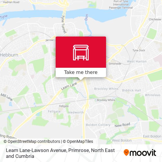 Leam Lane-Lawson Avenue, Primrose map