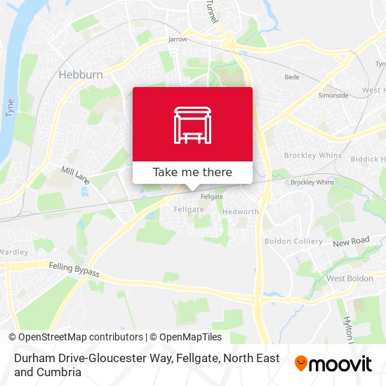 Durham Drive-Gloucester Way, Fellgate map