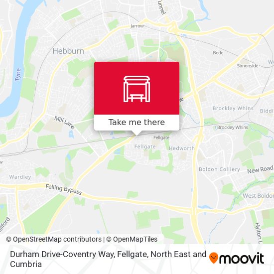 Durham Drive-Coventry Way, Fellgate map