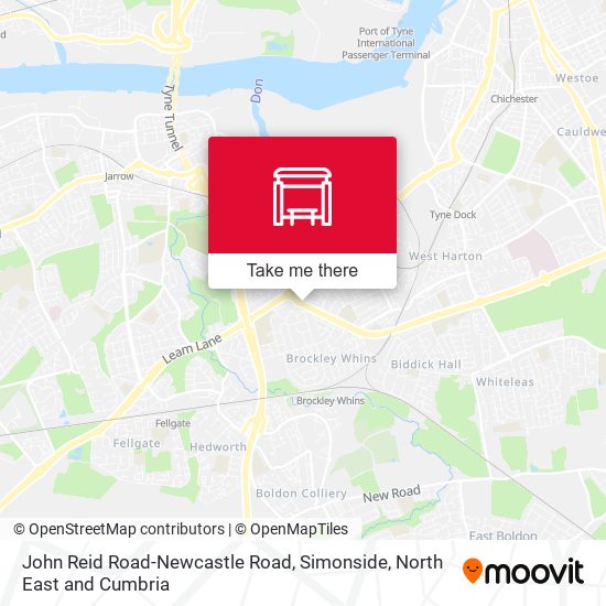 John Reid Road-Newcastle Road, Simonside map