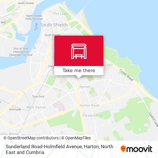 Sunderland Road-Holmfield Avenue, Harton map