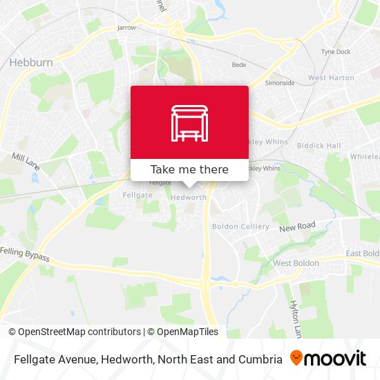 Fellgate Avenue, Hedworth map