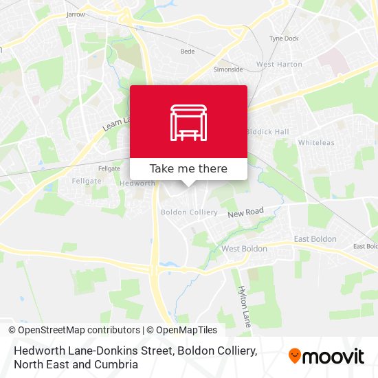 Hedworth Lane-Donkins Street, Boldon Colliery map