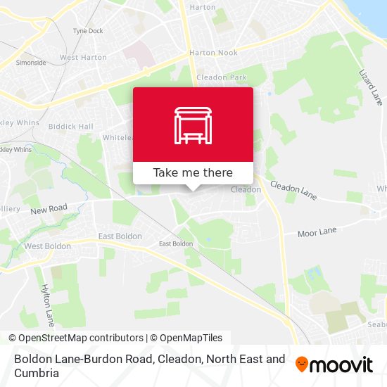 Boldon Lane-Burdon Road, Cleadon map