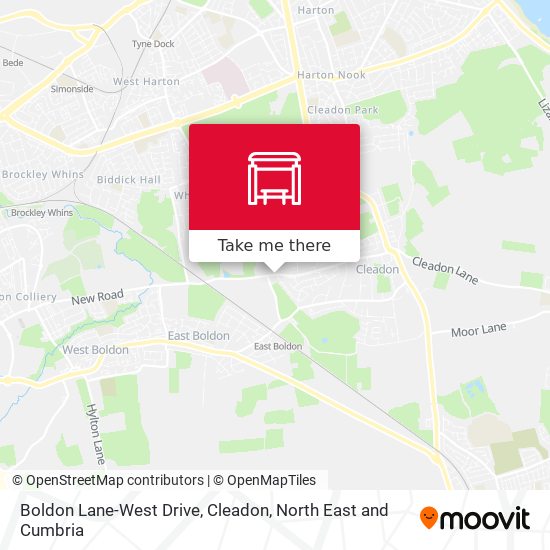 Boldon Lane-West Drive, Cleadon map