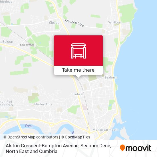 Alston Crescent-Bampton Avenue, Seaburn Dene map