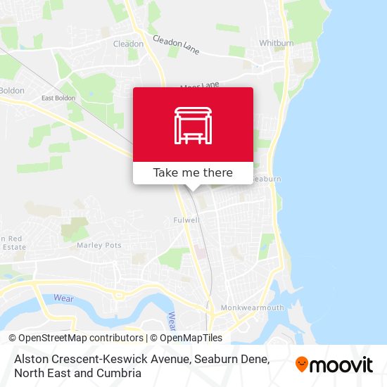 Alston Crescent-Keswick Avenue, Seaburn Dene map