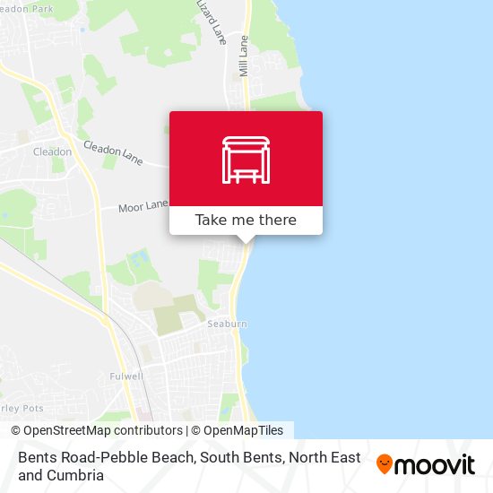 Bents Road-Pebble Beach, South Bents map