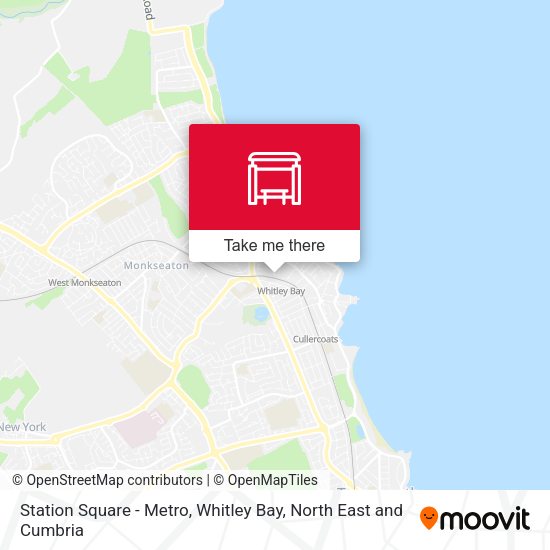 Station Square - Metro, Whitley Bay map