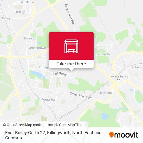 East Bailey-Garth 27, Killingworth map