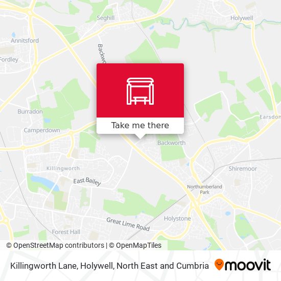 Killingworth Lane, Holywell map