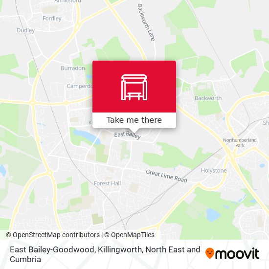 East Bailey-Goodwood, Killingworth map