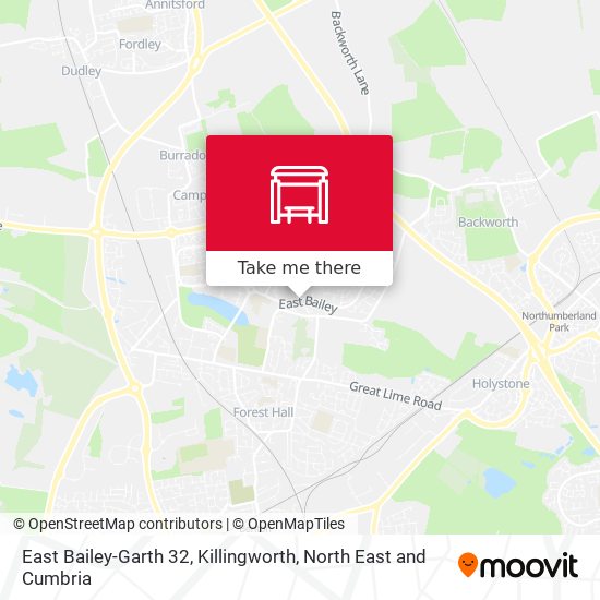 East Bailey-Garth 32, Killingworth map