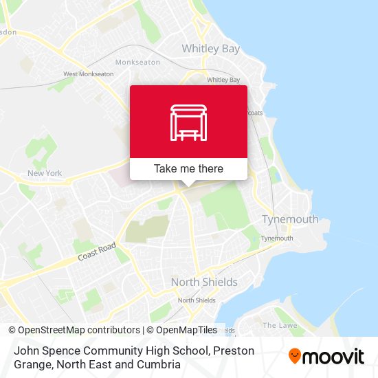 John Spence Community High School, Preston Grange map