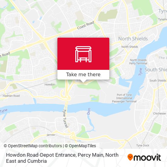 Howdon Road-Depot Entrance, Percy Main map