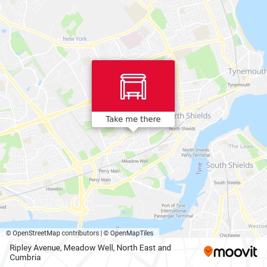 Ripley Avenue, Meadow Well map
