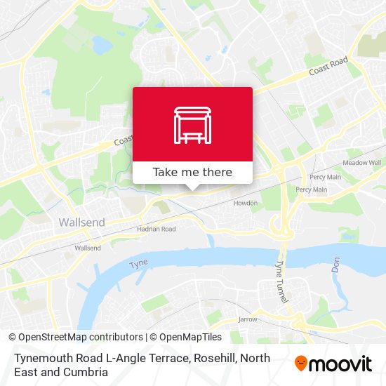 Tynemouth Road L-Angle Terrace, Rosehill map