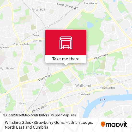 Wiltshire Gdns -Strawberry Gdns, Hadrian Lodge map