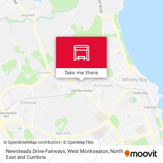 Newsteads Drive-Fairways, West Monkseaton map