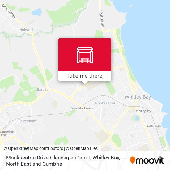 Monkseaton Drive-Gleneagles Court, Whitley Bay map