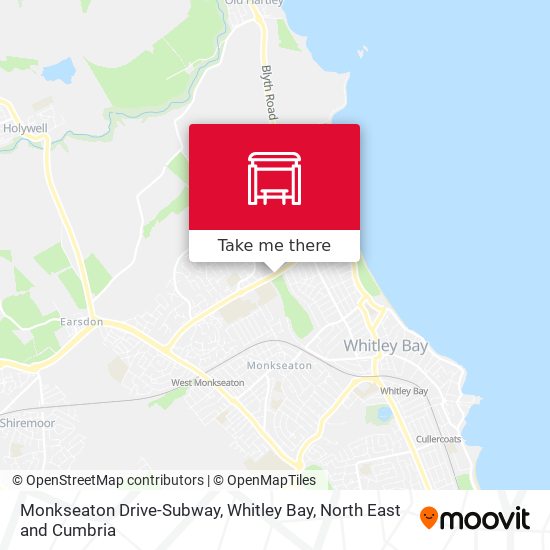 Monkseaton Drive-Subway, Whitley Bay map