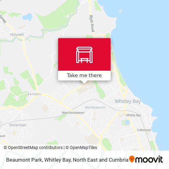 Beaumont Park, Whitley Bay map