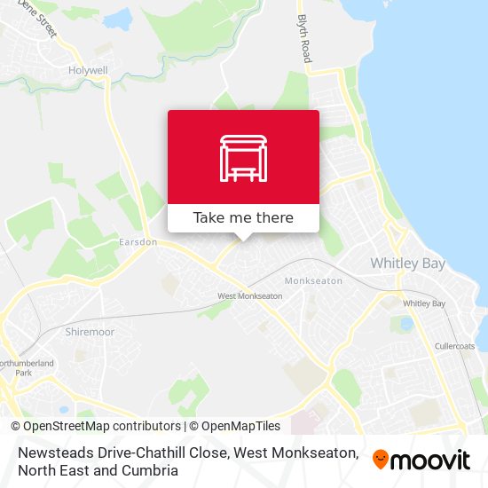 Newsteads Drive-Chathill Close, West Monkseaton map