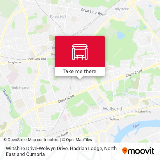 Wiltshire Drive-Welwyn Drive, Hadrian Lodge map