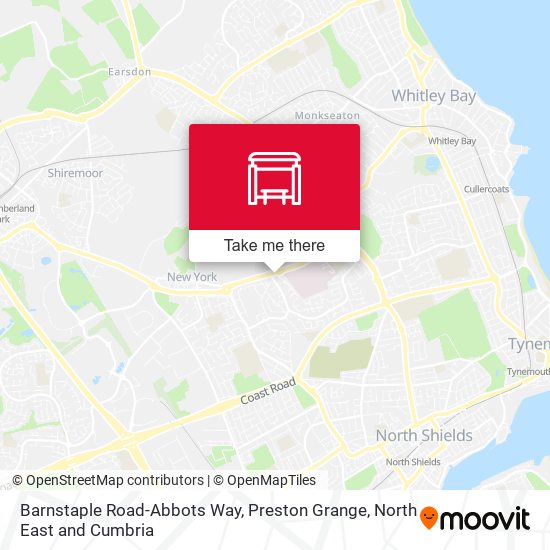 Barnstaple Road-Abbots Way, Preston Grange map