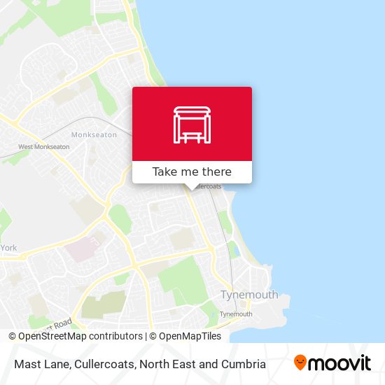 Mast Lane, Cullercoats map
