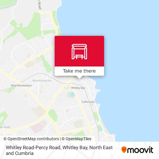 Whitley Road-Percy Road, Whitley Bay map