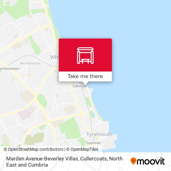 Marden Avenue-Beverley Villas, Cullercoats map